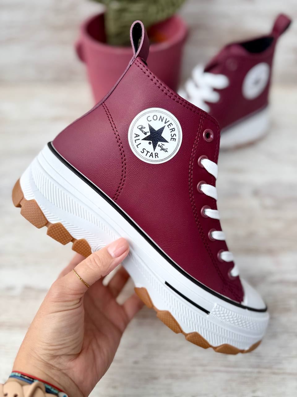 Bota Converse all Star burdeos - Imagen 2