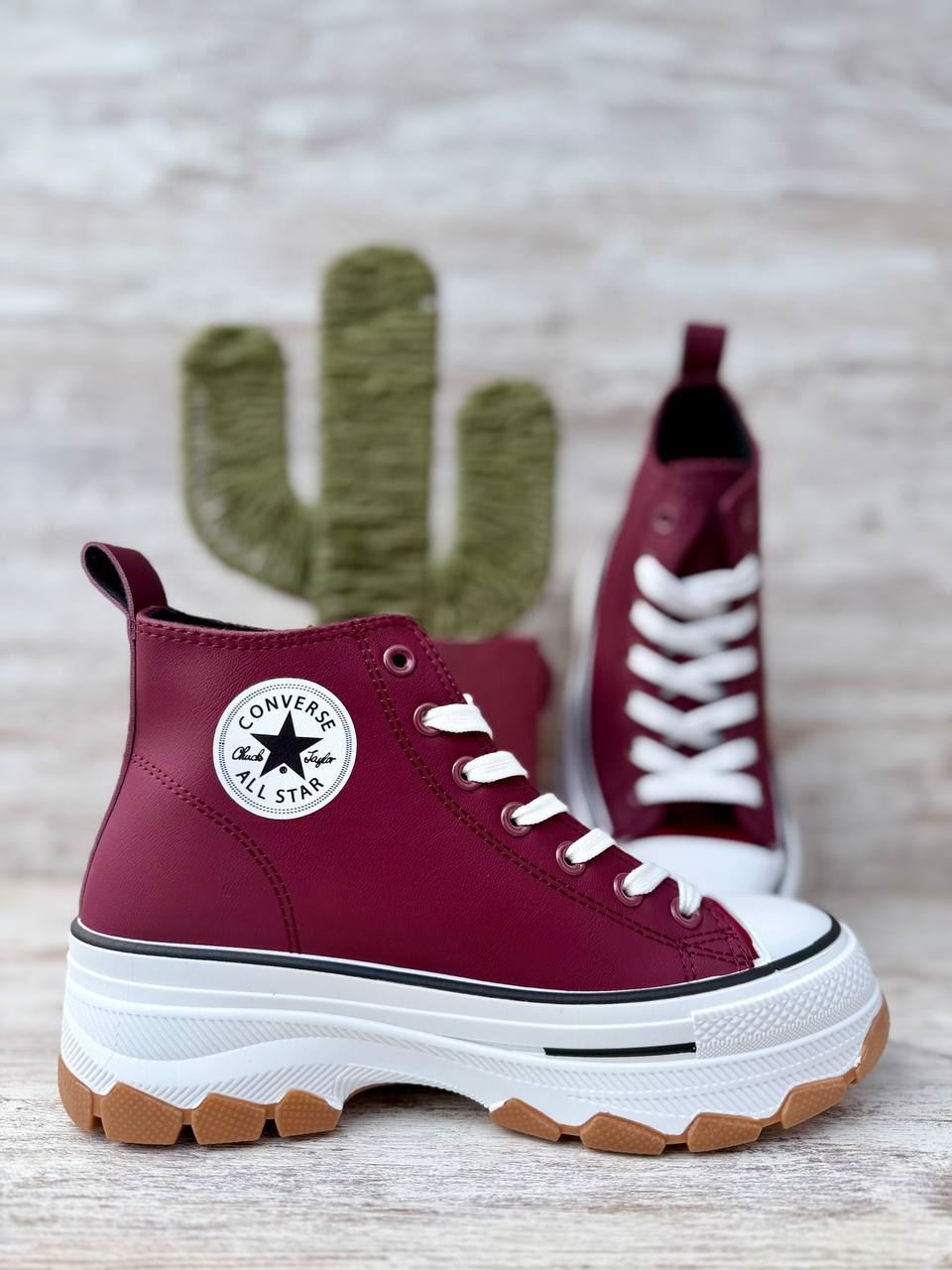 Bota Converse all Star burdeos - Imagen 3