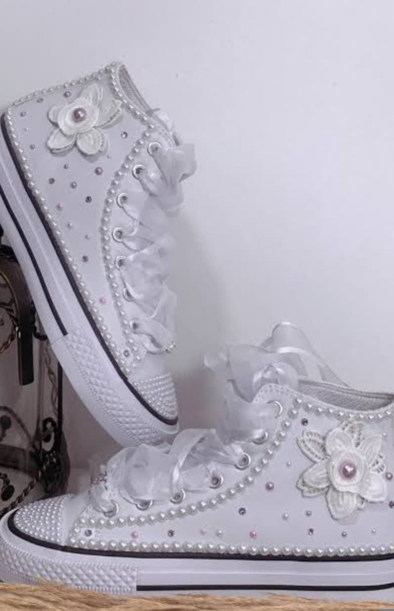 Bota Converse boda y comunión - Imagen 1