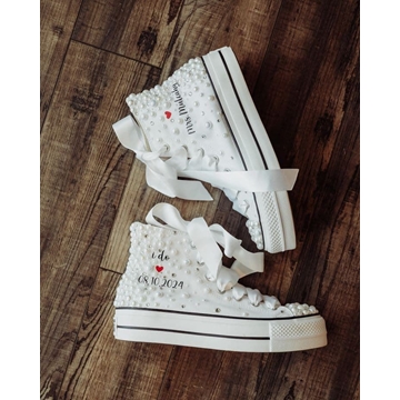 Bota Converse Chuck Taylor con perlas Boda - Imagen 1