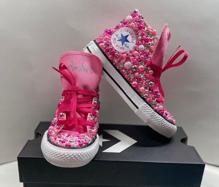 Bota Converse Chuck Taylor con perlas niña - Imagen 1