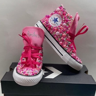 Bota Converse Chuck Taylor con perlas niña - Imagen 1