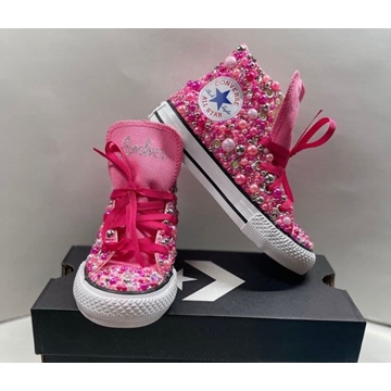 Bota Converse Chuck Taylor con perlas niña - Imagen 1