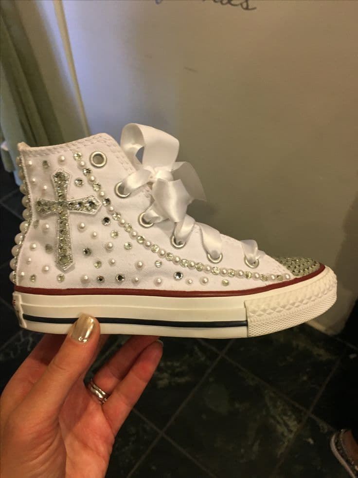 Bota Converse Chuck Taylor cruz primera comunión - Imagen 1