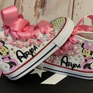 Bota Converse  Chuck Taylor Minnie con perlas - Imagen 1