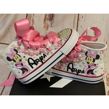 Bota Converse  Chuck Taylor Minnie con perlas - Imagen 1