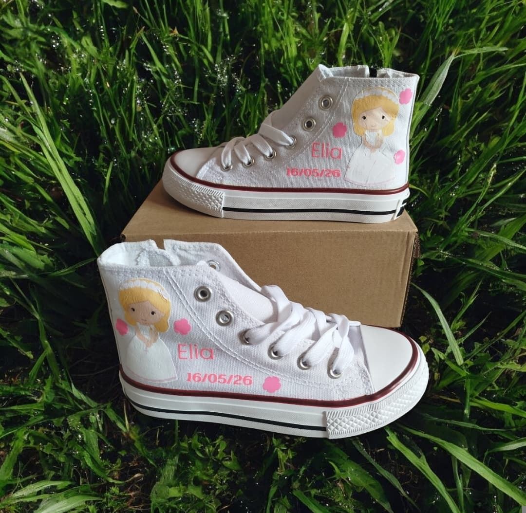 Bota Converse Chuck Taylor niña comunión - Imagen 1