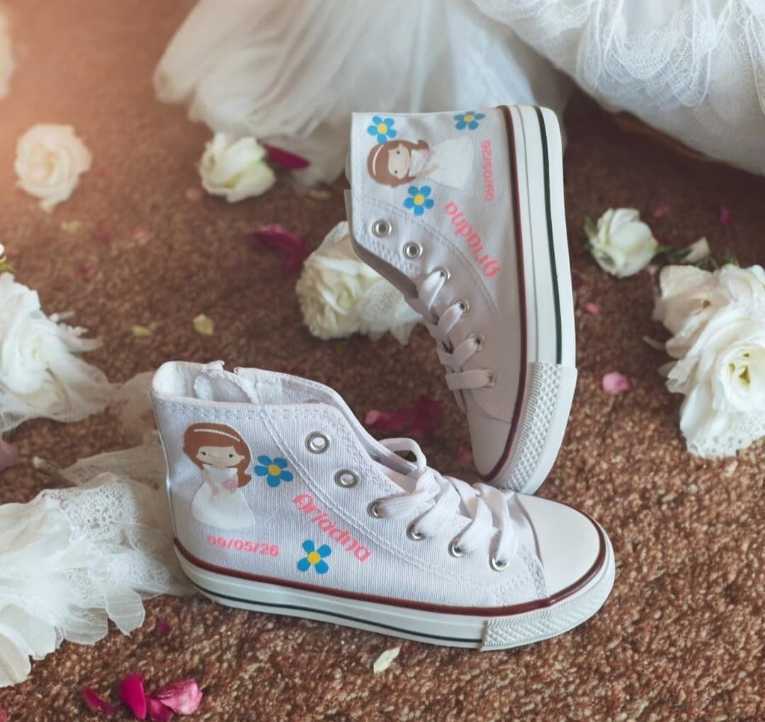 Bota Converse Chuck Taylor niña Primera comunión - Imagen 1