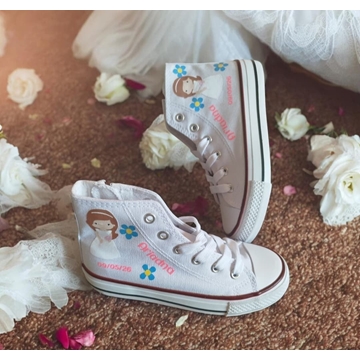 Bota Converse Chuck Taylor niña Primera comunión - Imagen 1