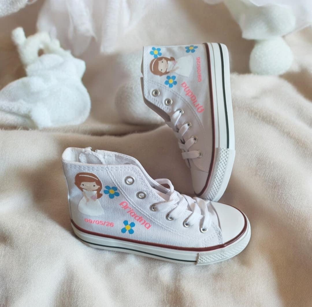 Bota Converse Chuck Taylor niña Primera comunión - Imagen 2