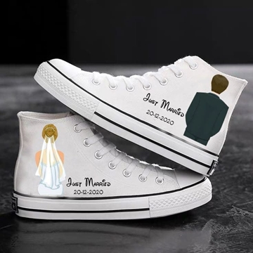 Bota Converse de boda novios - Imagen 1