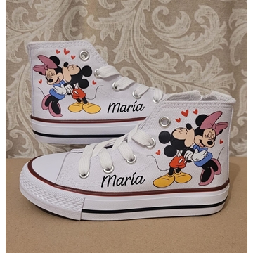Bota Converse Mickey y Minnie personalizadas - Imagen 1