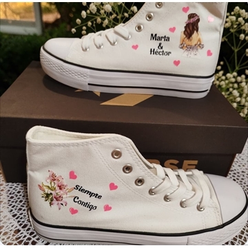 Bota Converse novia Boda - Imagen 1