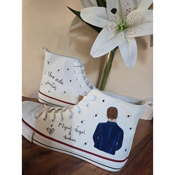 Bota Converse Novio  y novia personalizadas - Imagen 1