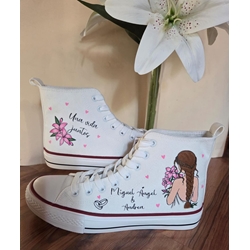 Bota Converse Novio  y novia personalizadas - Imagen 2