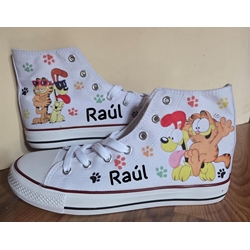 Bota Converse personalizada de Garfield - Imagen 1