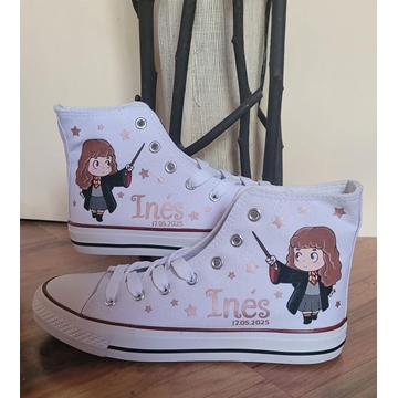 Bota Converse personalizada Hermione Harry Potter - Imagen 1