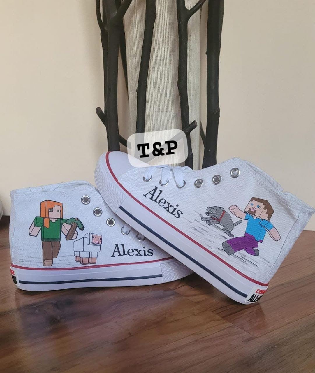 Bota Converse personalizada Minecraft - Imagen 1