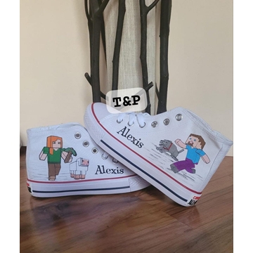 Bota Converse personalizada Minecraft - Imagen 1