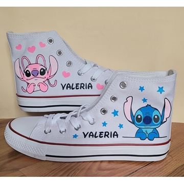 Bota converse personalizada Stich y Ángela - Imagen 1