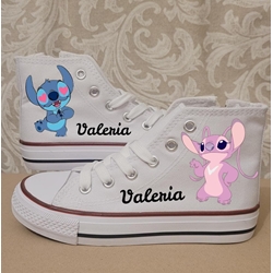 Bota Converse personalizadas de Stich y Ángela - Imagen 1