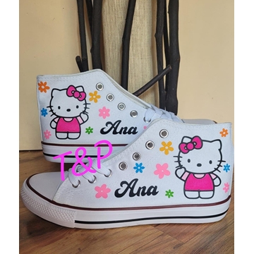Bota Converse personalizadas Hello Kitty - Imagen 1