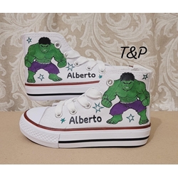 Bota Converse personalizadas Hulk - Imagen 1