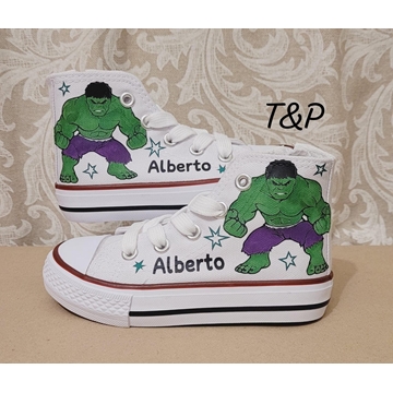 Bota Converse personalizadas Hulk - Imagen 1