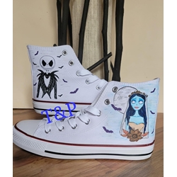 Bota Converse personalizadas la novia cadáver - Imagen 1