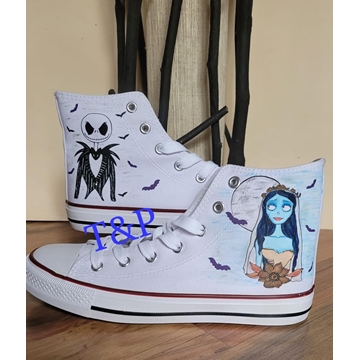 Bota Converse personalizadas la novia cadáver - Imagen 1