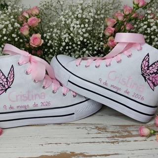 Bota Converse personalizadas mariposa - Imagen 1