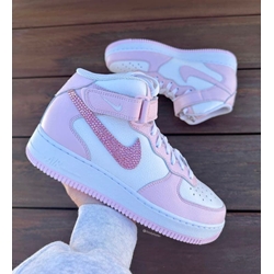 Bota Nike Air force 1 Mid rosa - Imagen 1