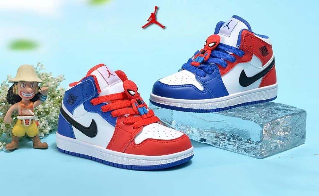 Bota Nike Air Jordan 1 Mid Spiderman - Imagen 1
