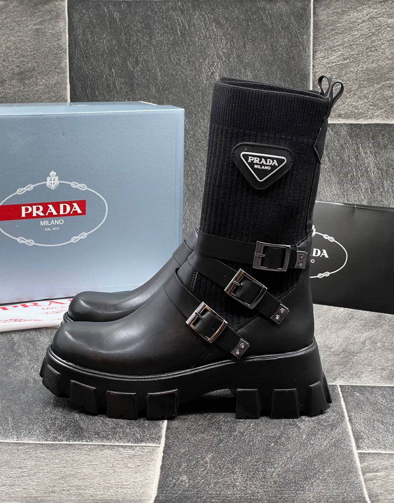 Bota Prada de cuero - Imagen 1