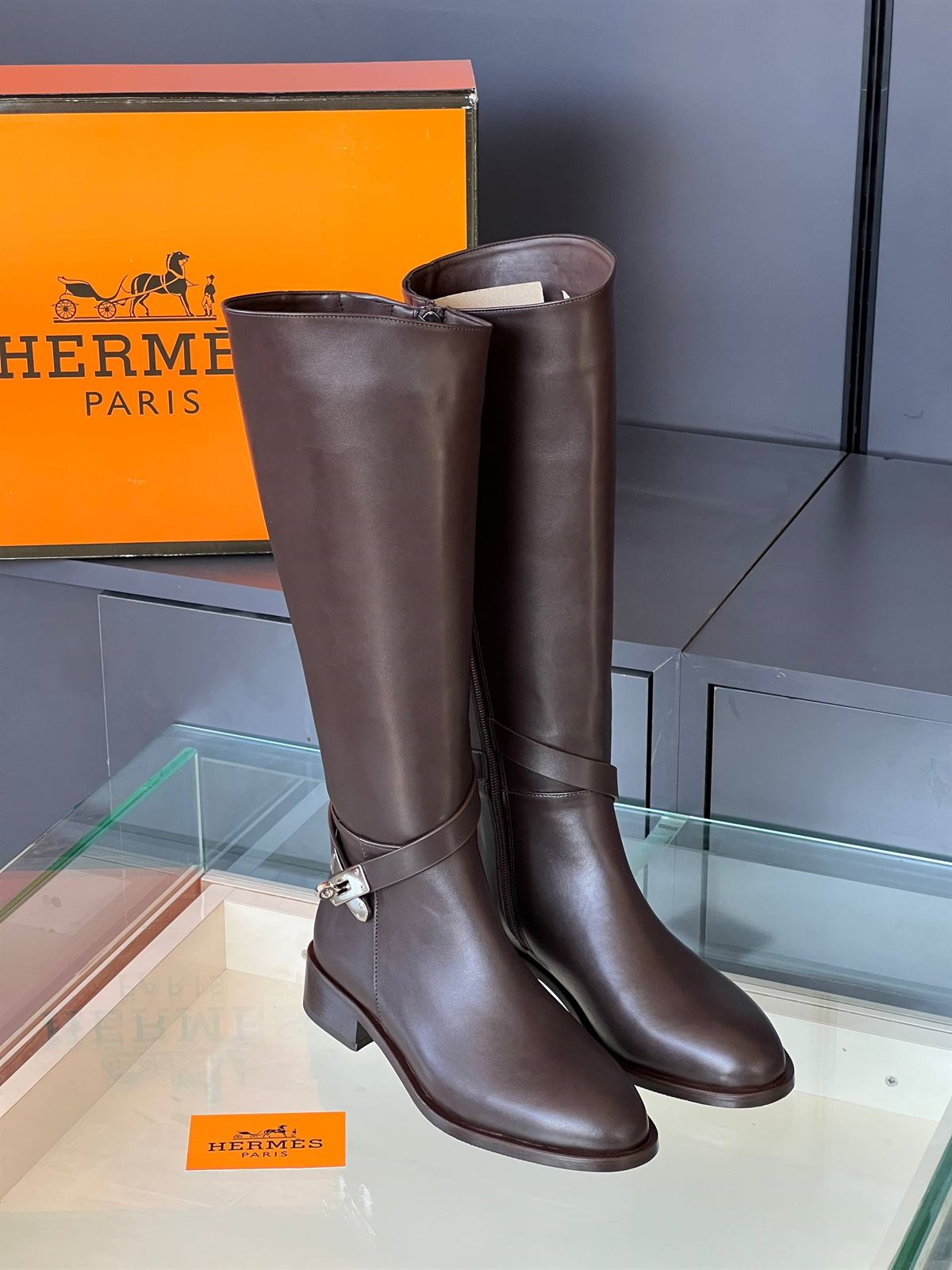Botas altas de cuero Hermes - Imagen 5
