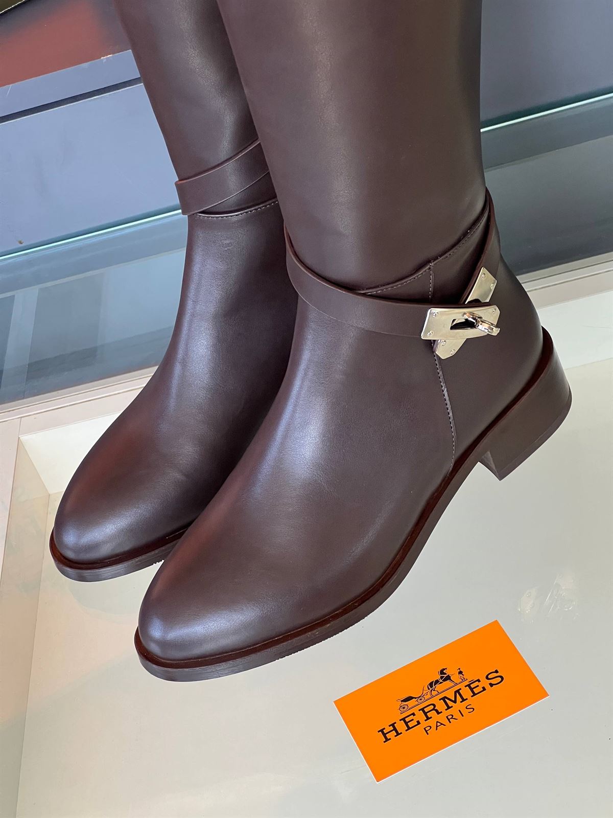 Botas altas de cuero Hermes - Imagen 6