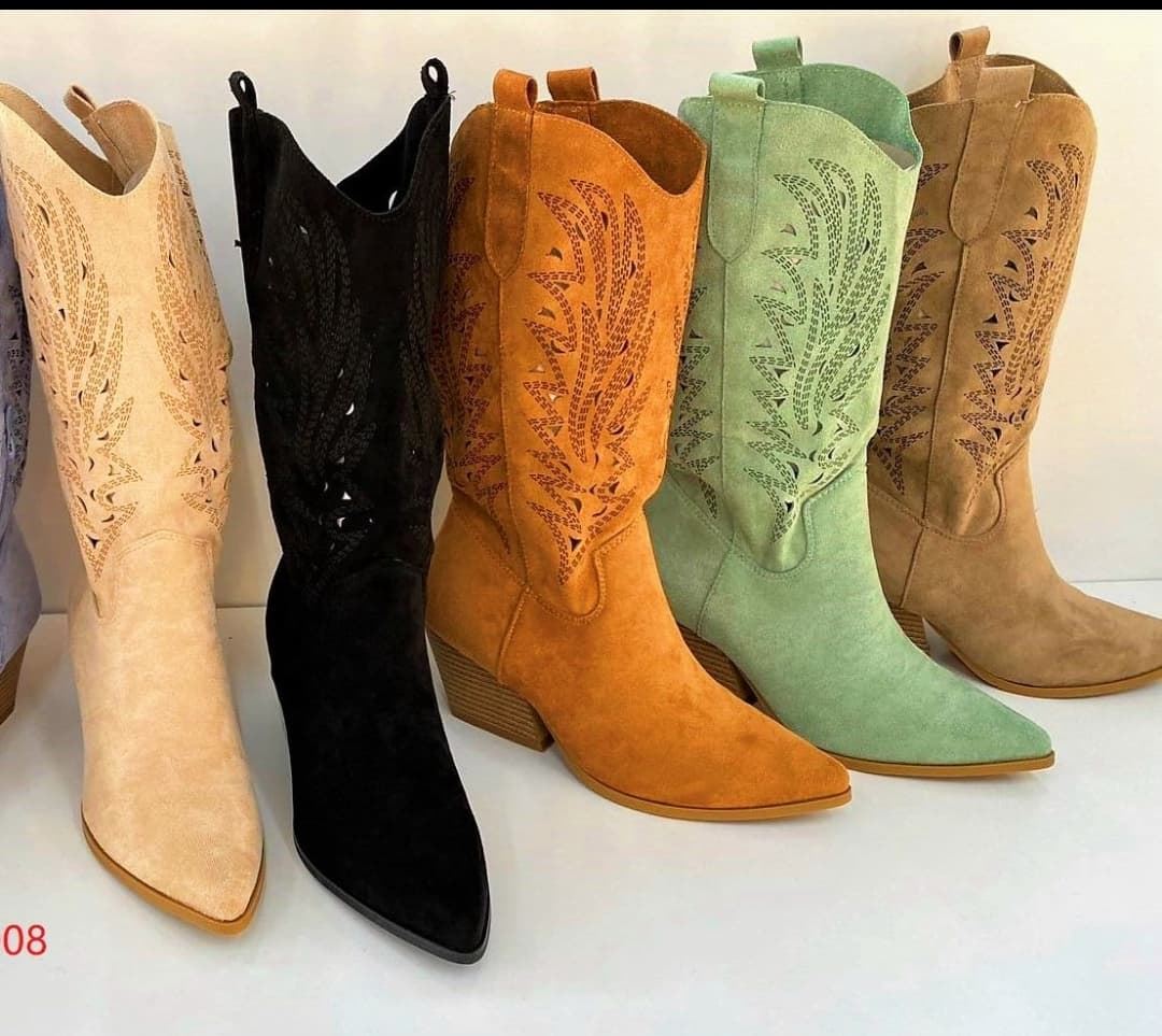 Botas camperas terciopelo - Imagen 1