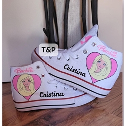 Botas Converse personalizadas Barbie - Imagen 1