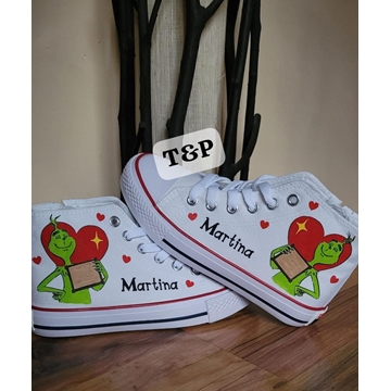 Botas Converse personalizadas del Grinch - Imagen 1
