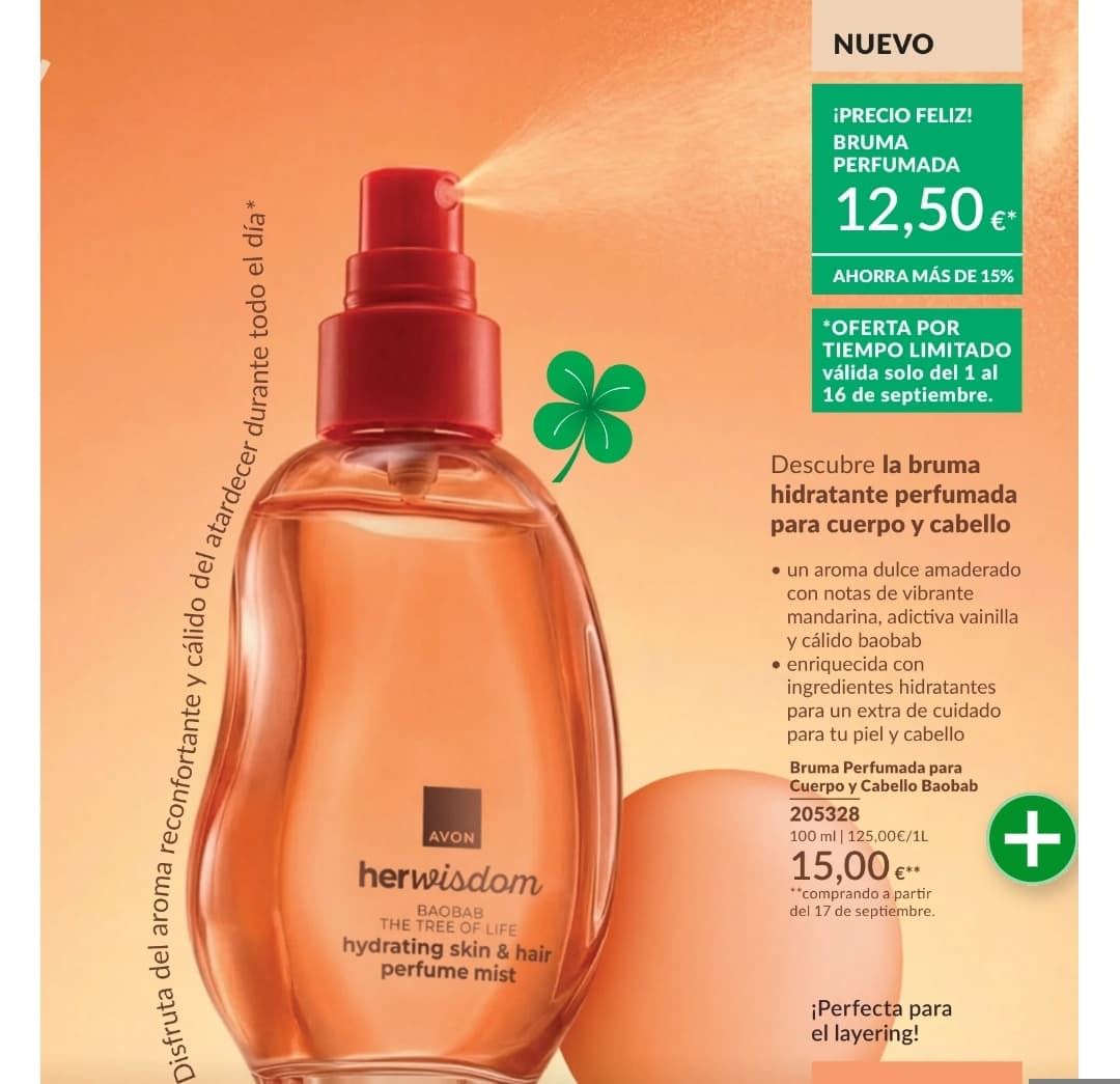 Bruma perfumada hereisdom Avon - Imagen 1