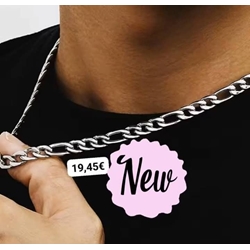 Cadena acero alternado unisex - Imagen 1