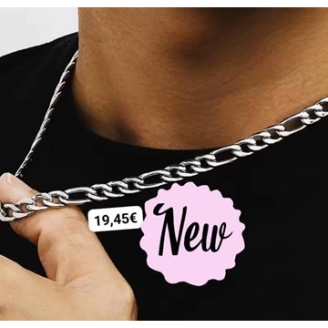 Cadena acero alternado unisex - Imagen 1