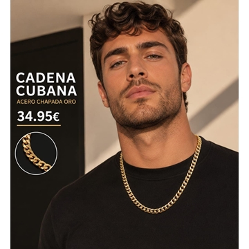 Cadena cubana acero para hombre avancy - Imagen 1