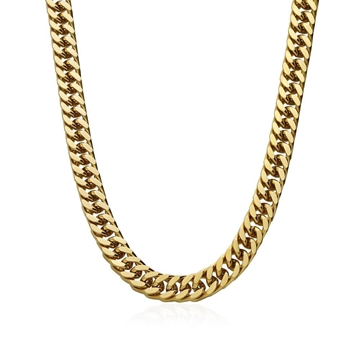 Cadena cubana bañada en oro - Imagen 1