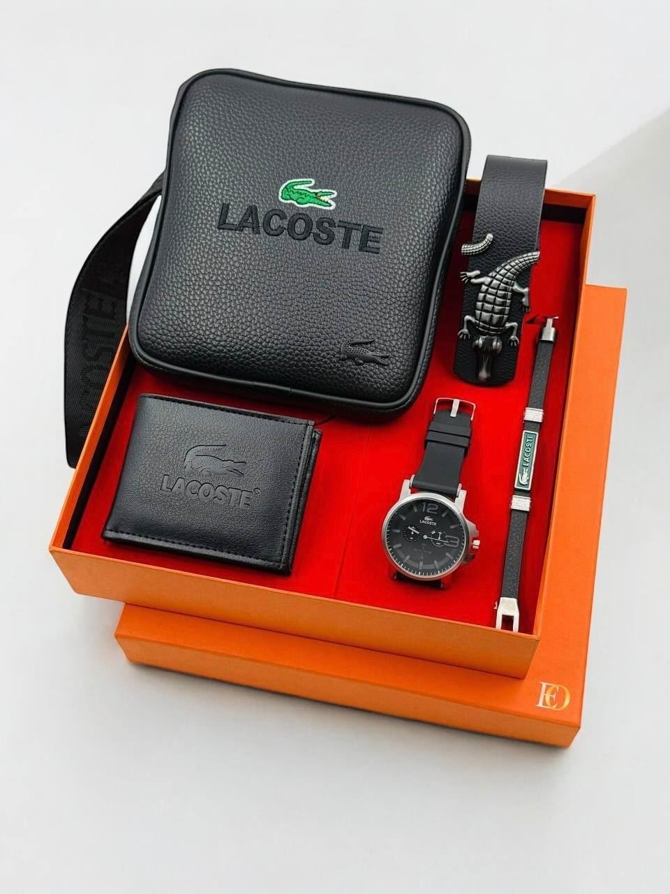 Caja complementos bandolera pulsera, cartera y reloj Lacoste - Imagen 1