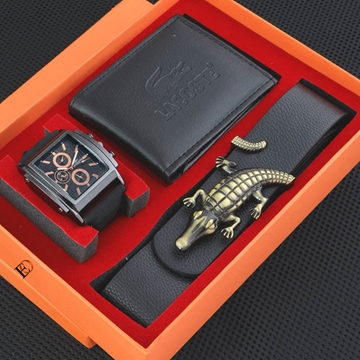 Caja regalo reloj cartera y cinturón Lacoste - Imagen 1