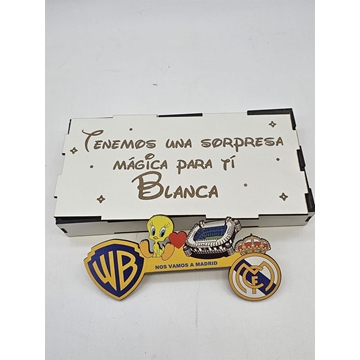 Cajita con mensaje personalizado Real Madrid - Imagen 1