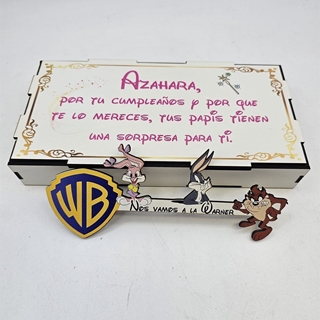 Cajita con mensaje personalizado Warner Bros - Imagen 1