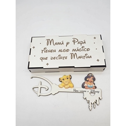 Cajita de madera con mensaje personalizado Walt Disney - Imagen 2