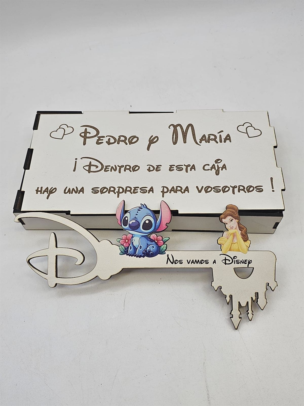 Cajita de madera con mensaje personalizado Walt Disney - Imagen 4